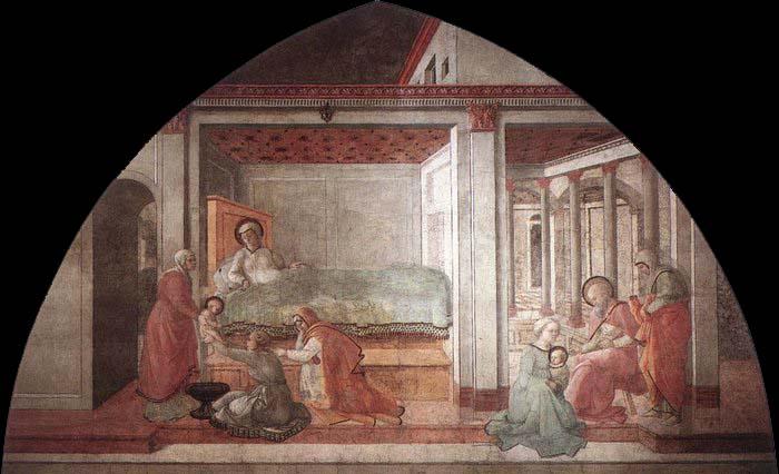 Fra Filippo Lippi Birth and Naming St John oil painting image